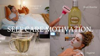 SELF CARE MOTIVATION| inspiring routine to get out of a funk + faith devotional & feminine hygiene!