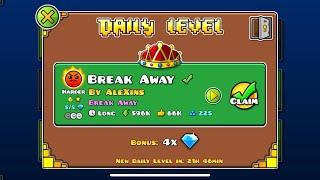 Geometry Dash | Break Away | By AleXnis | 100% Complete! | Daniel’s doodles