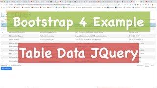 02-Build a Table with DataTable, Bootstrap 4, JQuery