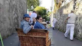 Toboggan Ride (Carreiros do Monte) in Funchal, Madeira Island, Portugal.