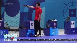 China's Xie Yu wins men's 10m air pistol gold with 240.9 points｜Paris 2024｜巴黎奥运会｜中国队第三金！谢瑜男子10米气手枪摘金