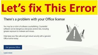 Your License Isn't Genuine Microsoft Office 2016 2019 You may be a victim of software counterfeiting