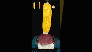 Drilling Corn into sanding paper  #experiment #oddlysatisfying #asmr