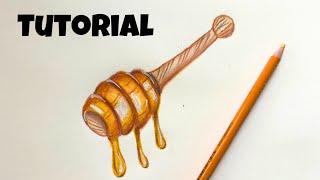 How to Draw Honey | Colored Pencil Tutorial