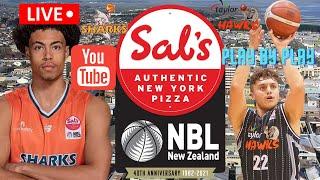 NBL New Zealand Basketball: Southland Sharks vs Hawkes Bay Hawks l Live Play By Play