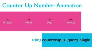 Counter Up Number Animation using counterup.js jquery plugin | csPoint web designing tutorials