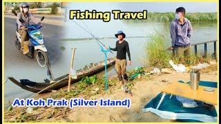 Fishing and Coffee break along the river bank at koh prak. #FishingTravel