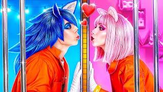 Jednokolorowe Wyzwanie w Więzieniu! Sonic i Amy Rose Budują Sekretną Kryjówkę w Więzieniu!