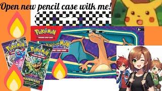 Unboxing My New Pokémon Pencil Case with 2 Booster Packs!