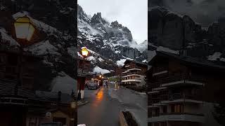 Evening, lantern, mountains, Switzerland • Вечір, ліхтар, гори, Швейцарія