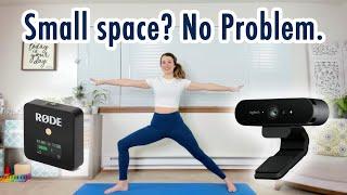 Teach online yoga from home tech tips AND webcam comparison Logitech C920 vs. BRIO