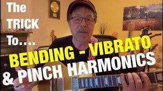 The Trick to...BENDING - VIBRATO & PINCH HARMONICS (Plus Free TAB!)