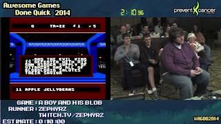 A Boy and His Blob :: SPEED RUN (0:02:10) [NES] Live by Zephyrz #AGDQ 2014