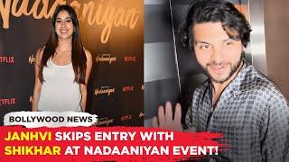 Janhvi Kapoor chooses SOLO entry, SKIPS walking with Shikhar Pahariya at 'Nadaaniyan' screening!