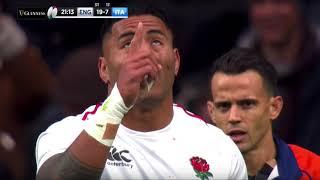 Don't mess with England Rugby! Huge hits and massive runs!