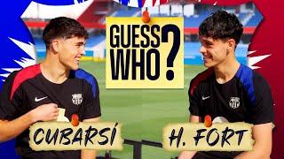 PAU CUBARSÍ & HECTOR FORT PLAY... GUESS WHO?? | FC Barcelona 