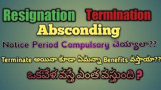 Resignation తర్వాత Notice Period Compulsory చెయ్యాలా?| Termination అయితే Compensation ఎంత వస్తుంది?