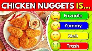 Tier List Rank Fast Food from Favorite to Trash  - Junk Food Quiz