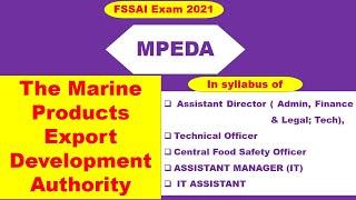 MPEDA: Marine Products Export Development Authority