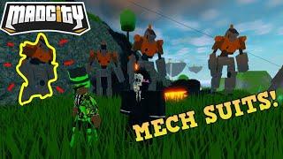 HOW TO GET MECH SUIT!  MECH UPDATE! TURRET CAR! MAD CITY ROBLOX!