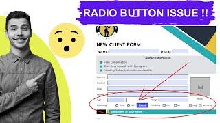Radio button issue in fillable pdf form in adobe acrobat