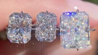 Radiant Cut Diamond vs Radiant Cut Moissanite