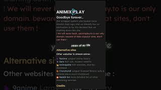 Goodbye animixplay.to you are the greatest anime websites i ever had #anime #animixplay #animeedit