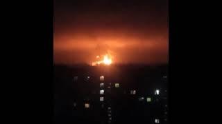 Explosions in Kharkov, Ukraine after a night shelling