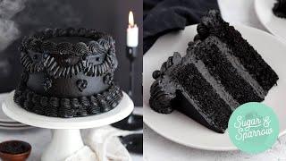 DYE-FREE Black Velvet Cake Recipe (won't turn your mouth black!)