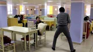 pillow fight prank in KAZGUU University, Kazakhstan