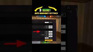 3 Secret Auto Headshot Setting For Free Fire / Best one Tap Setting #shorts