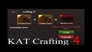 Roblox KAT I Crafting Legendary, Unique + smalls! (Got AWP this time?)