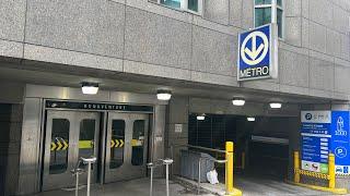 Gare Centrale to Metro Bonaventure walk downtown Montreal  Quebec Canada VIA RAIL 4k