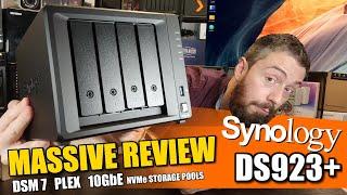 Synology DS923+ NAS Review - Hardware, DSM Apps, 10GbE, NVMe Storage Pools, Plex & EVERYTHING Else!