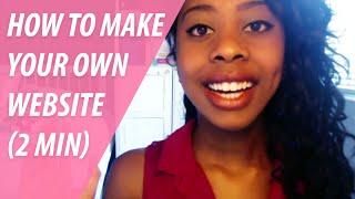 How To Make Your Own Website (In 2 Minutes) | XO PIXEL