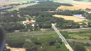 Flight over Tuscany, landing in Pisa