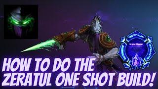 Zeratul MotN - HOW TO DO THE ZERATUL W BUILD 1 SHOT COMBO! - Grandmaster Storm League