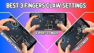 BEST 3 FINGERS CLAW SETTINGS PUBG MOBILE | BEGINNER to EXPERT to PRO