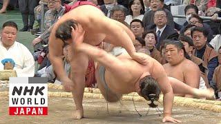 GRAND SUMO: Day 4 of the March 2025 Tournament - GRAND SUMO Highlights