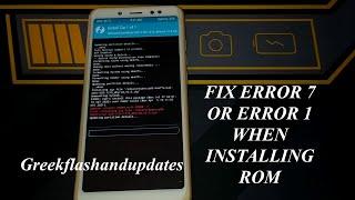 FIX ERROR 7 OR ERROR 1 TWRP WHEN INSTALLING ROM