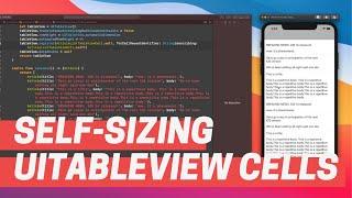 Self sizing Table View cells in Swift - iOS interview test #1