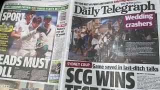 Newspaper on cricket with Norman Kochannek