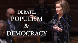 Nancy Pelosi argues that populism is a threat to democracy due to voters being manipulated 5/6