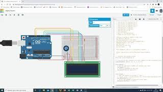 Tinkercad Урок №8 - Подключение экрана 1602 к Arduino Uno #Tinkercad