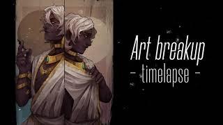 [Art breakup] Ruler and Delecar - timelapse