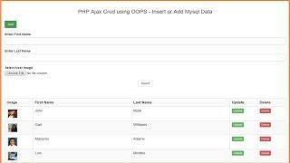 PHP Ajax Crud using OOPS - Insert or Add Mysql Data