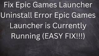 How to fix the "Epic Games Launcher stuck on please wait while we start your update" (EASY / FAST )