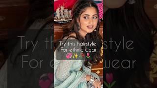 Easy Hairstyle for Saree/ Kurti  #easyhairstyle #hairstyle #saree #kurti #lehenga #viral #ytshorts