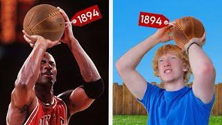 Remaking Old Time NBA Plays Using The Worlds Oldest Basketball!