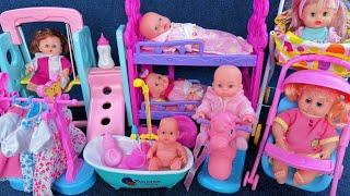 11 Minutes Satisfying with Unboxing Cute Princess Bunk Bed & Swing Slide Playset ASMR | Review Toys